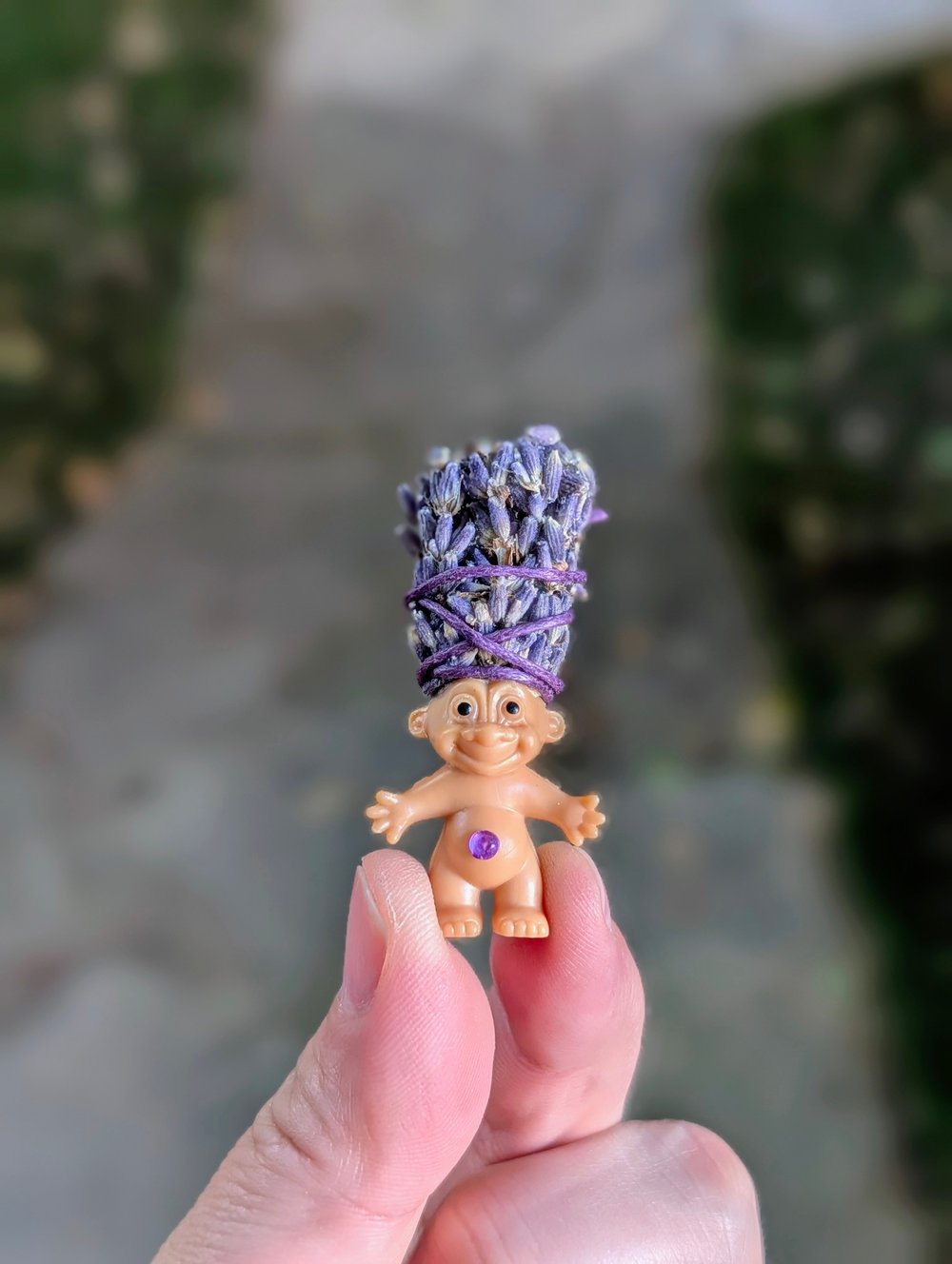 MADE TO ORDER: Dried Lavender Bundle Mini Troll 1.5"