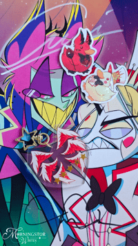 Image 1 of Lucifer Keychain (+ bonus stickers)