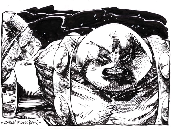Image of JUGGERNAUT ORIGINAL ART BY SHELBY ROBERTSON 9" x 12"