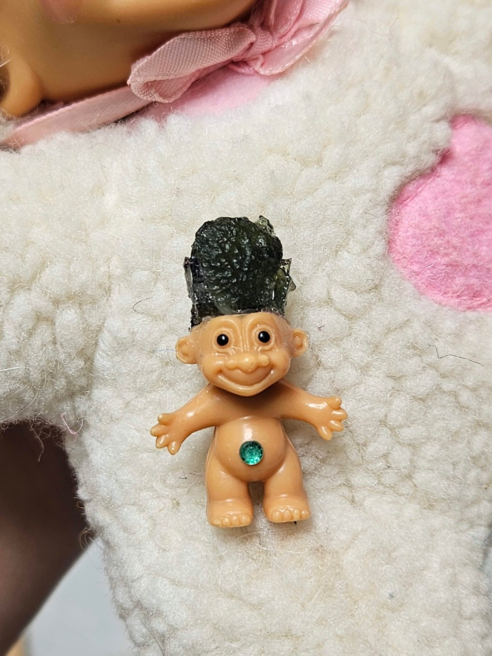 EXTREMELY RARE Moldavite Troll 1.5"