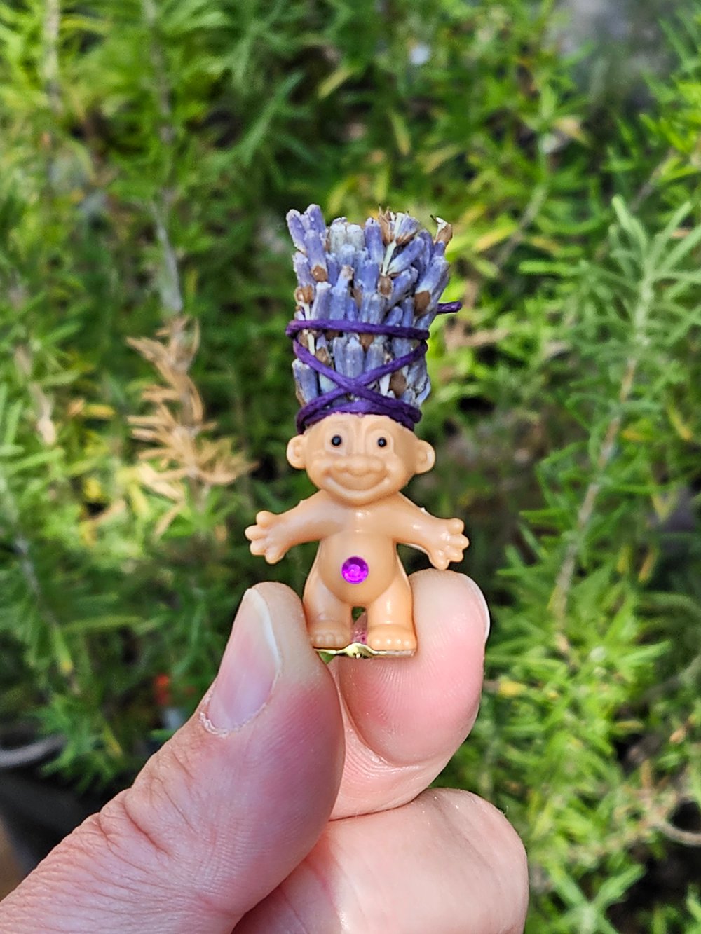 MADE TO ORDER: Dried Lavender Bundle Mini Troll 1.5"