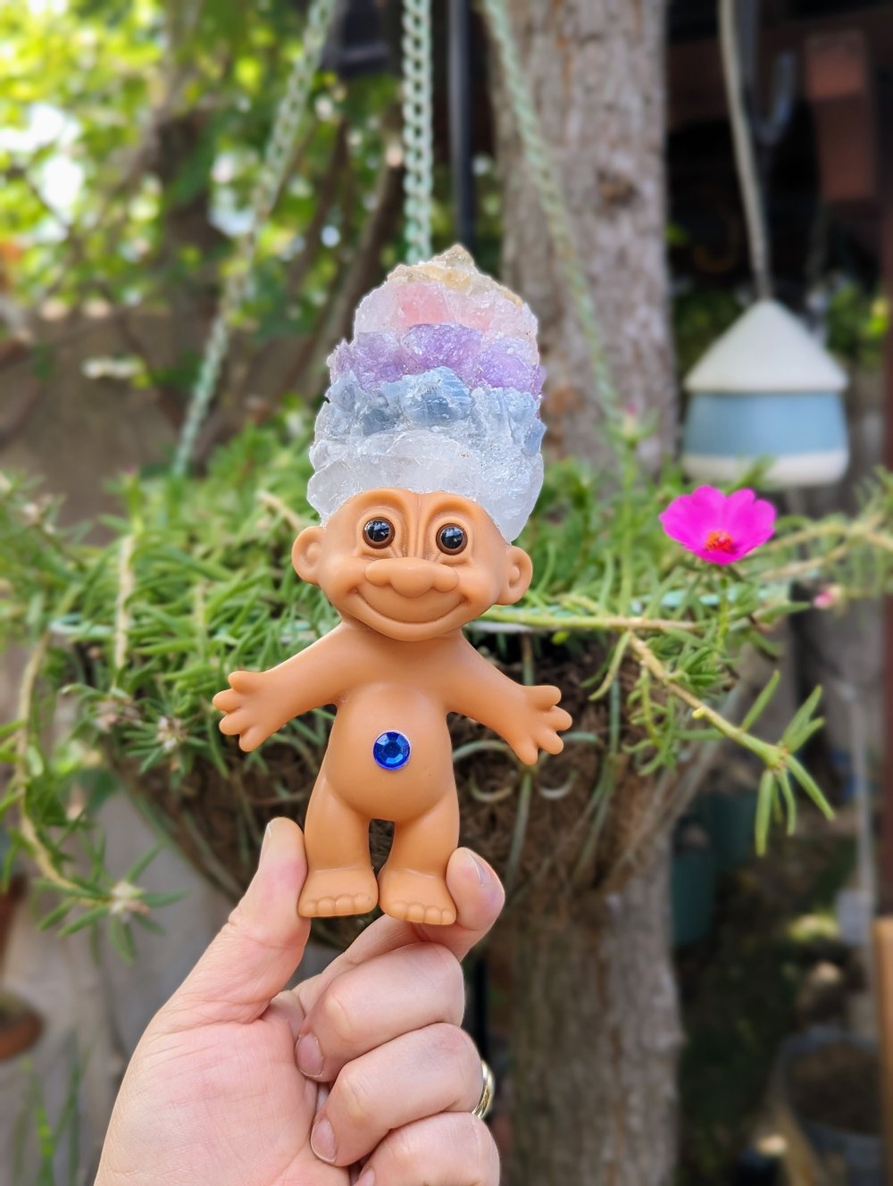 MADE TO ORDER: Rainbow Crystal Troll Adult 6"