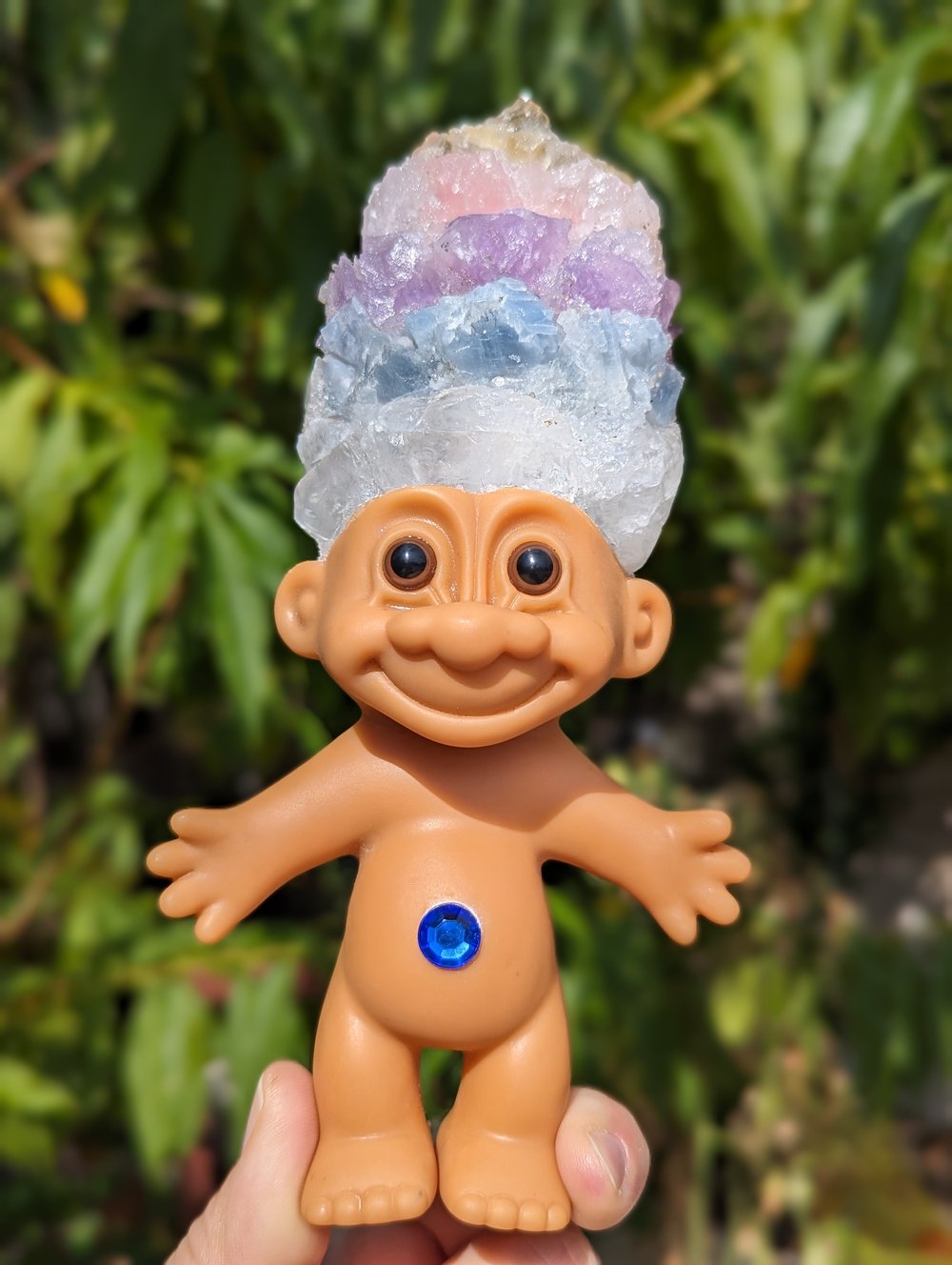 MADE TO ORDER: Rainbow Crystal Troll Adult 6"