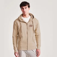 MSW unisex desert sand logo zipped hoodie