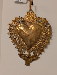 Image 2 of Grand coeur avec flamme ex voto 
