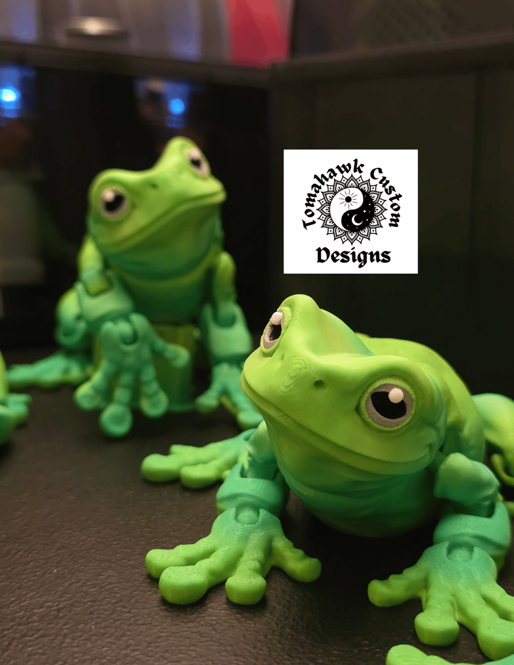Image of 3d printed tree frogs