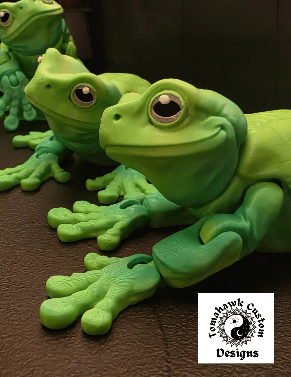 Image of 3d printed tree frogs