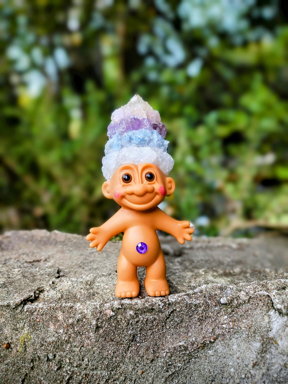 MADE TO ORDER: Rainbow Crystal Troll Adult 6"