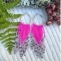 Mermaid Scales Fringe Hoops