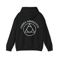 Image 2 of Codex Absolutus Hoodie — Minimal Occult Logo Pullover