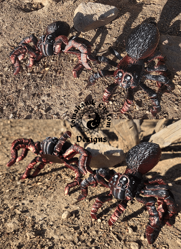 Image of 3d printed tarantulas 