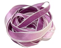Image 2 of 1PC. GRAPE OMBRE 42" hand dyed wrist wrap bracelet silk ribbon//Yoga wrist wrap bracelet ribbon