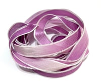 Image 3 of 1PC. GRAPE OMBRE 42" hand dyed wrist wrap bracelet silk ribbon//Yoga wrist wrap bracelet ribbon