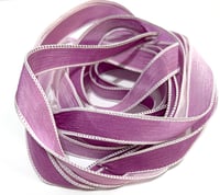 Image 7 of 1PC. GRAPE OMBRE 42" hand dyed wrist wrap bracelet silk ribbon//Yoga wrist wrap bracelet ribbon