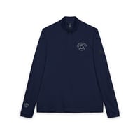 Image 4 of Embroidered adidas Quarter-Zip Pullover — White Performance Golf & Activewear