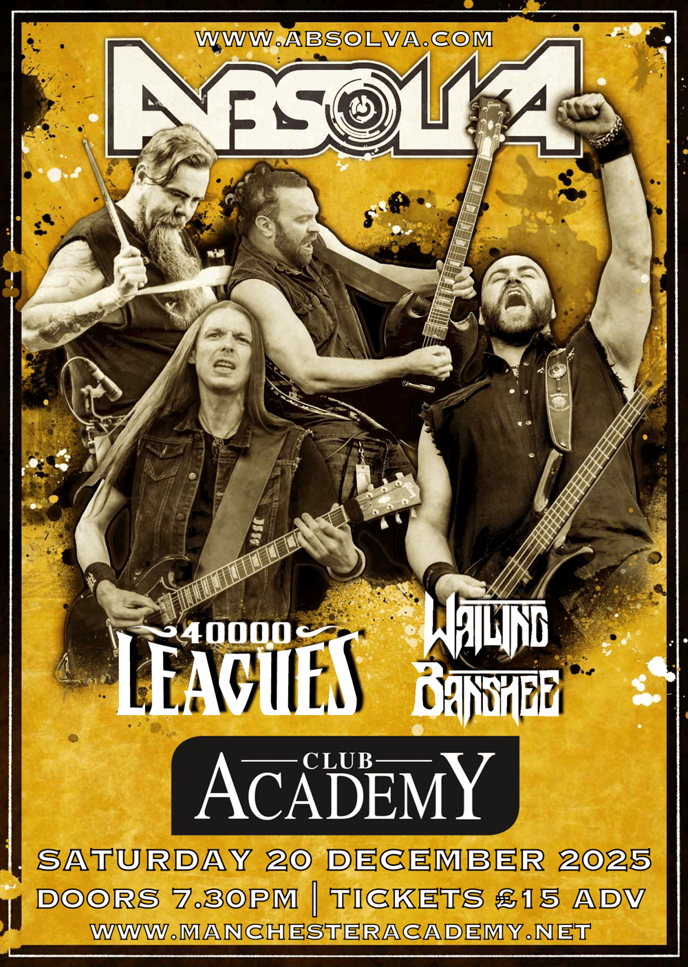 Concert Ticket : 'Absolva Xmas Bash' : Manchester Club Academy