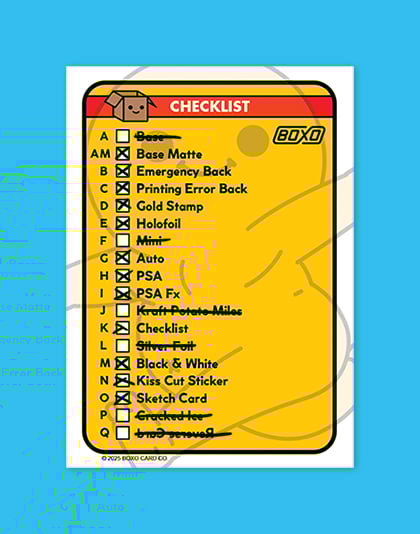 Image of Miles Test Card - Mystery