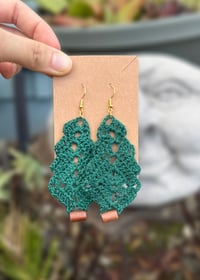 Image 2 of Green Christmas Tree Earrings