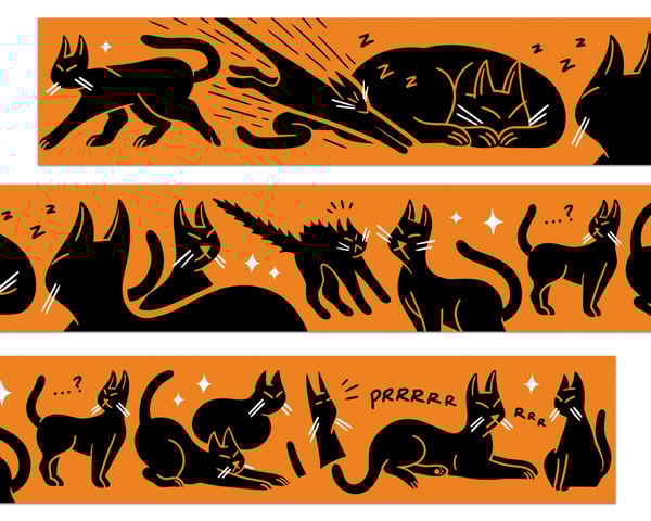 Image of Sula the Working Cat Washi Tape