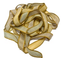 Image 2 of 1PC. SWAMP GAS 42" hand dyed wrist wrap bracelet silk ribbon//Yoga wrist wrap bracelet ribbon