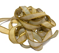 Image 5 of 1PC. SWAMP GAS 42" hand dyed wrist wrap bracelet silk ribbon//Yoga wrist wrap bracelet ribbon
