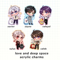 Image 1 of Love and Deep Space Acrylic Charms