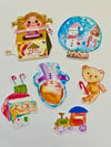 Santa's Workshop - 6 die cut vinyl stickers