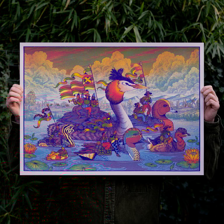 Water Birds // Screenprinted Artprint