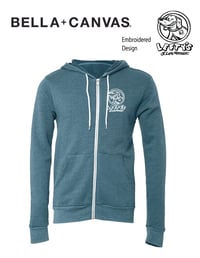 Heather Teal Full-Zip Hoodie Bella Sweatshirt