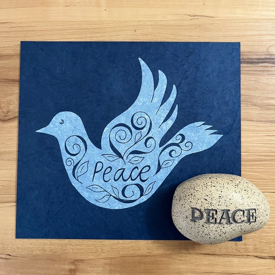 Image of Peace Dove (on Lokta paper)
