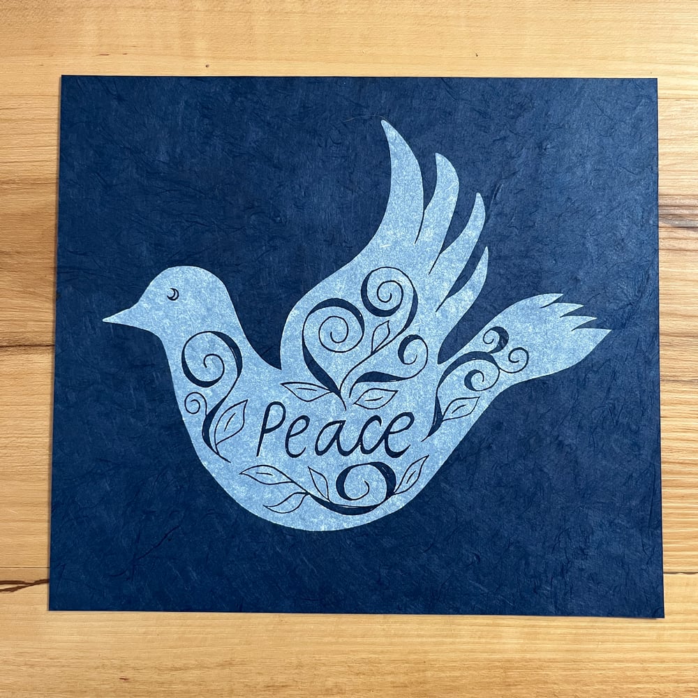 Image of Peace Dove (on Lokta paper)