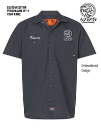 PERSONALIZED   Charcoal Short Sleeve Work Shirt