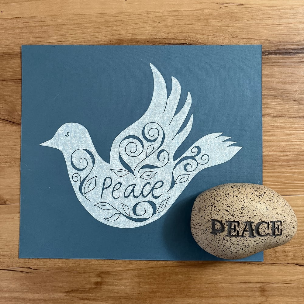 Image of Peace Dove (on Indian Cotton)