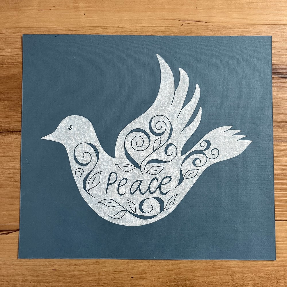 Image of Peace Dove (on Indian Cotton)