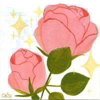Pink Roses 2 - Gouache Painting