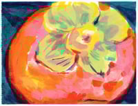 Persimmons 3 - Tempera Paint Sticks