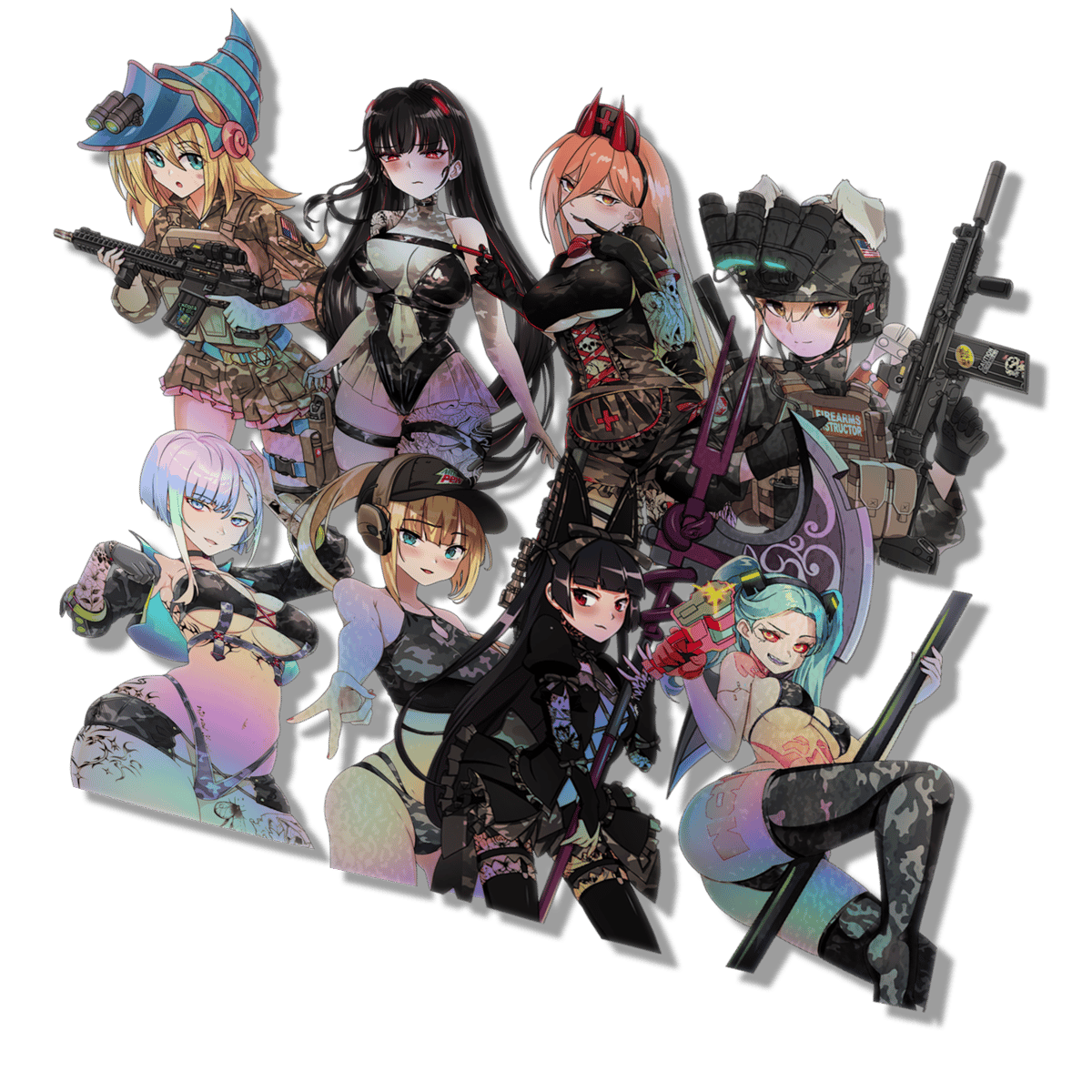 Image of Limited Edition 9 Year Camo Girls Stickers