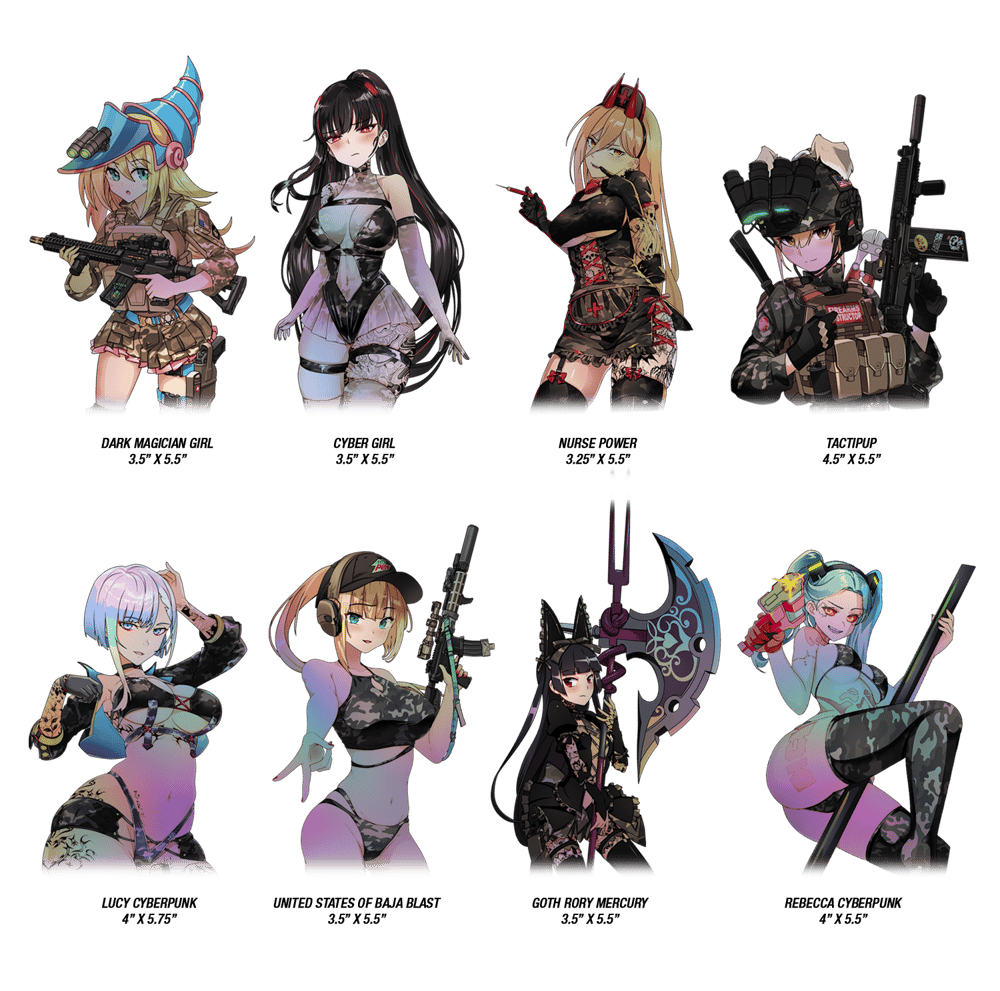 Image of Limited Edition 9 Year Camo Girls Stickers