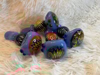 Image 8 of 4.5" Blue Wig-Wag Glass Hand Pipe