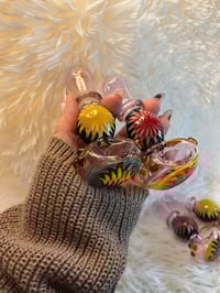 Image 7 of 4.5" Pink Wig-Wag Glass Hand Pipe