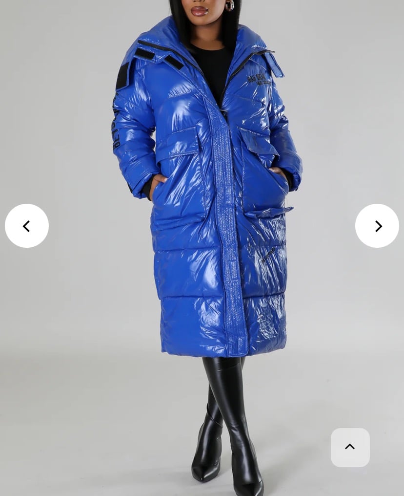 Image of Burning Blue Bubble Coat