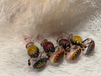 Image 15 of 4.5" Pink Wig-Wag Glass Hand Pipe