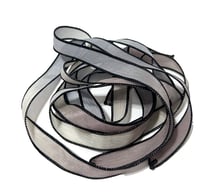 Image 3 of 1PC. SPIDER WEB 42" hand dyed wrist wrap bracelet silk ribbon//Yoga wrist wrap bracelet ribbon