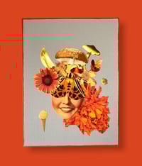 Image 1 of SALE - I'm SCREAMing Inside - Original Art - Collage - Mushroom - Botanical 