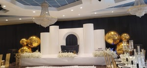 Image of White wood curve Ripple panels set of 4