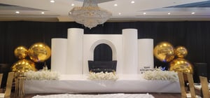 Image of White wood curve Ripple panels set of 4