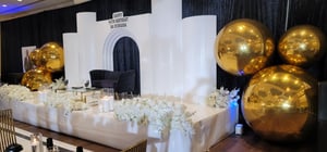 Image of White wood curve Ripple panels set of 4