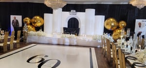 Image of White wood curve Ripple panels set of 4