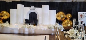 Image of White wood curve Ripple panels set of 4