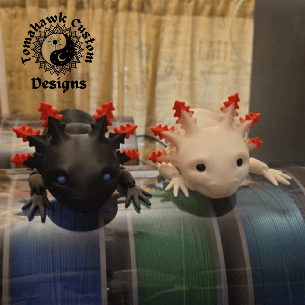 Image of White or black Axolotl 